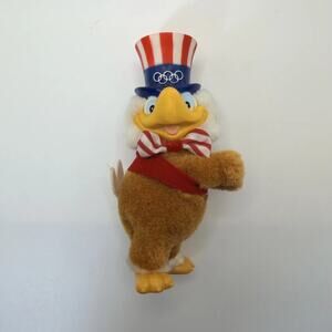 Applause 1984 Olympic Sam the Eagle Clip-on Plush Figure Vintage Collectible Toy